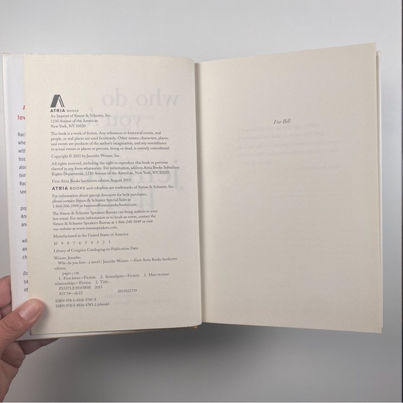 2/$25 - Who Do You Love by Jennifer Weiner - Picture 8 of 13